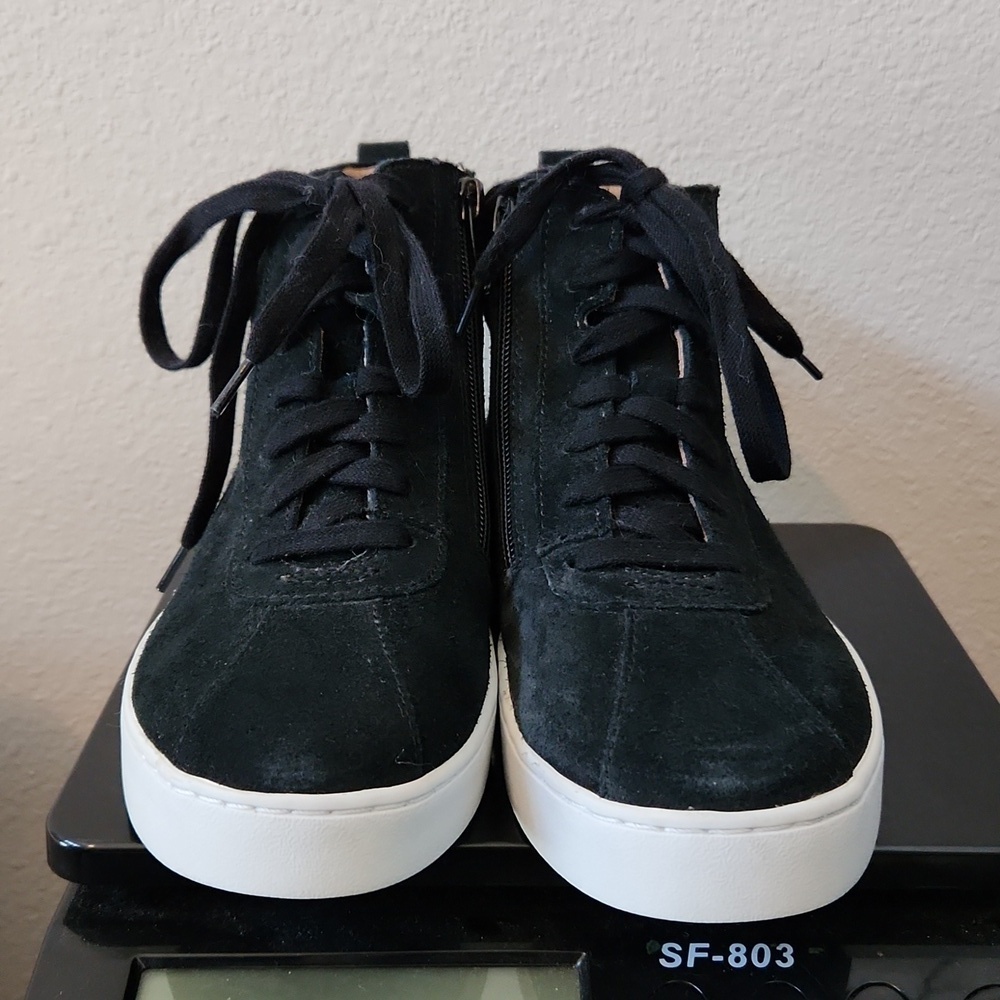 Vionic Jenning Suede Black High Top Sneakers - Picture 3 of 8